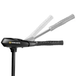 Freshwater transom-mount trolling motor with hand tiller control