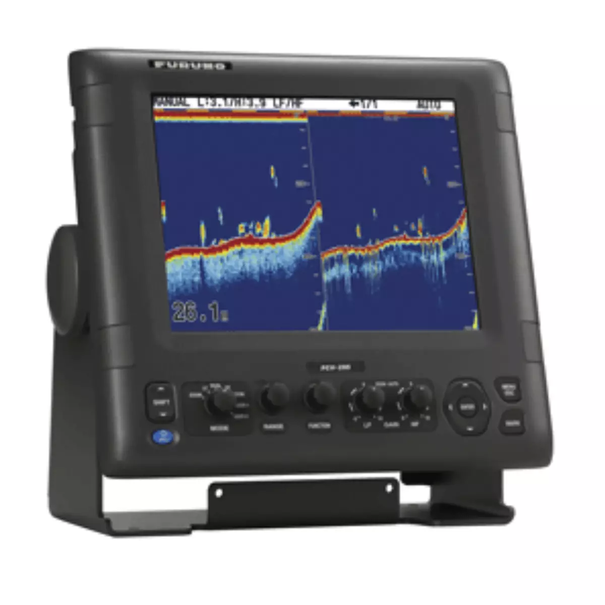 Furuno-FCV-295-10.4-inch-professional-digital-sounder-showing-high-definition-sonar-echoes.webp Furuno FCV-295 Echosounder - Image 1
